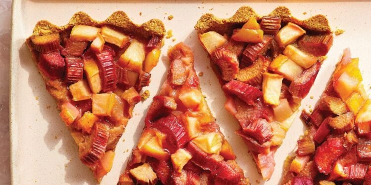 Rhubarb and Pear Tart