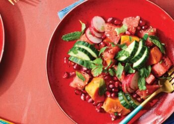 Tropical Fruit Salad with Ginger-Lime Dressing