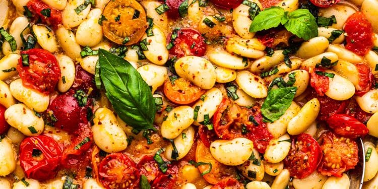Warm butter bean salad – Lazy Cat Kitchen