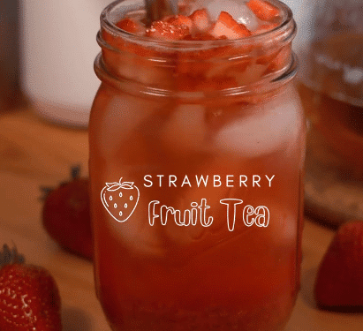 Fresh Strawberry Fruit Tea