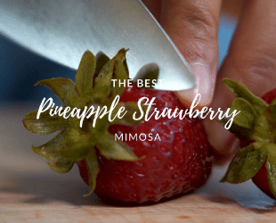 This pineapple strawberry mimosa juice recipe