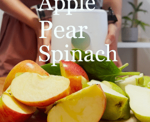 Refreshing Apple Pear Spinach Juice