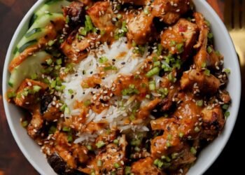 Baked Eggplant and Tofu in Peanut Sauce