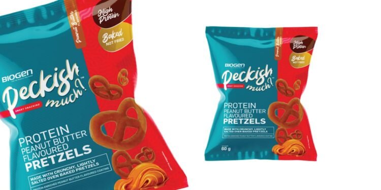Biogen adds Peanut Butter flavour to Peckish Much? Protein Pretzel snack range