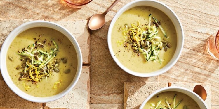 Creamy Zucchini and Potato Soup with Lemon Recipe