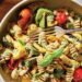 Basil-Leek Pesto Pasta with Cherry Tomatoes and Summer Squash Recipe