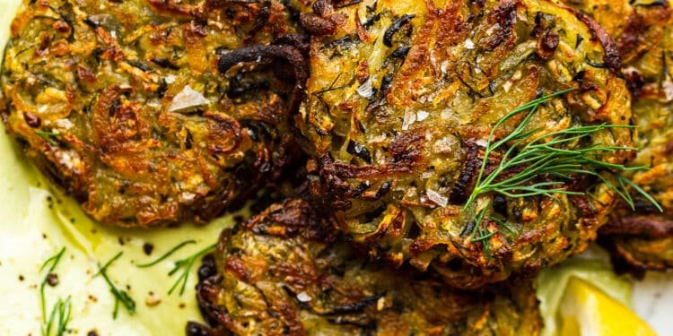 Baked zucchini fritters – Lazy Cat Kitchen
