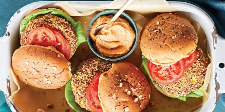 Chipotle-Lime Black Bean and Jackfruit Burgers