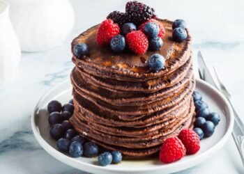 [RECIPE] Choc Protein Pancake Stack