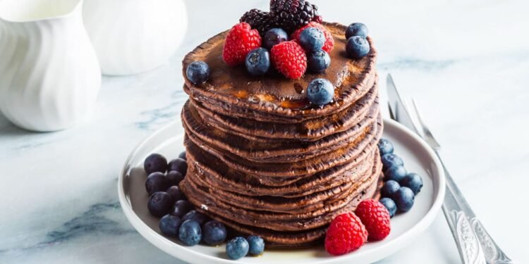 [RECIPE] Choc Protein Pancake Stack