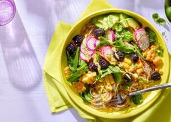 Summer Noodle Bowls with Fresh Corn and Blackberries Recipe