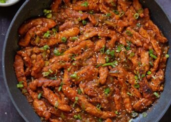 Indo Chinese Crispy Chicken Soycurls Vegan