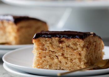Vegan Peanut Butter Cake with Chocolate Peanut Butter Glaze