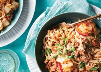 Vegan Bulgogi Noodles with Jackfruit Kimchi Recipe