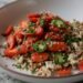 Cilantro Lime Shredded Tofu with Roasted Carrots