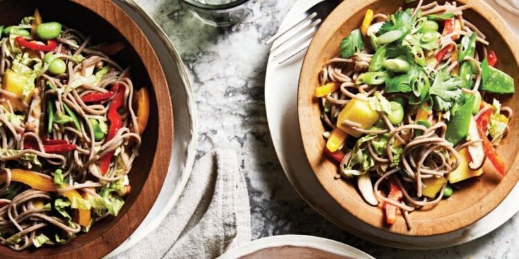 Spicy Cold Noodle Salad with Soy-Lime Dressing Recipe