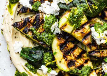 Grilled zucchini platter – Lazy Cat Kitchen