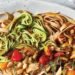 Whole Grain Fettuccine with Zoodles and Balsamic-Glazed Vegetables Recipe