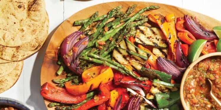 Grilled Fajita Platter with Smoky Tomato Salsa