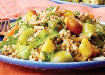 Honeydew, Peach, and Barley Salad