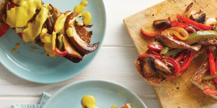 Mushroom Cheesesteak Sandwiches