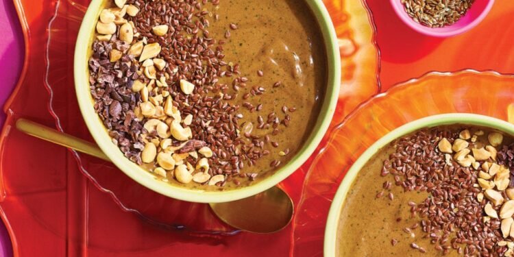 Chocolate Peanut Butter Smoothie Bowls Recipe