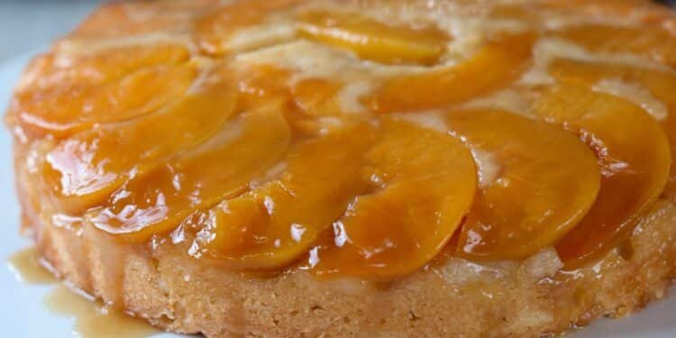 Peach Upside-Down Cake (gluten-free option)