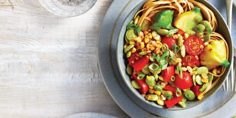 Summer Squash Succotash with Noodles Recipe