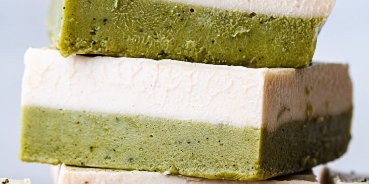 Cold matcha slice – Lazy Cat Kitchen
