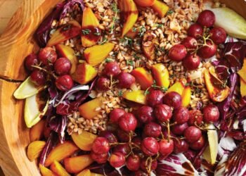 Farro Salad with Beets and Roasted Grapes Recipe