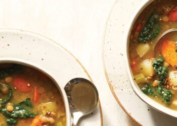 8-Ingredient Lentil Soup with Potatoes and Kale