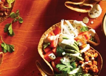 Lentil Taco Salad in Crispy Tortilla Bowls Recipe