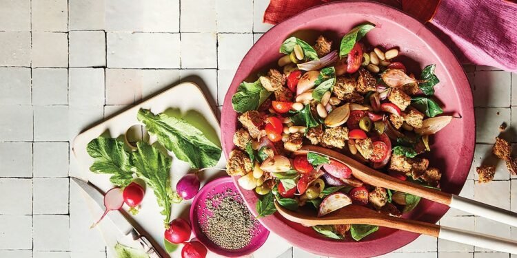 Easter Egg Radish Panzanella