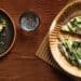 Spring Onion and Asparagus Tarts with Black Bean Crust Recipe