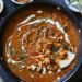Balchao Mushrooms with Crispy White Beans (Indian Chili garlic curry)