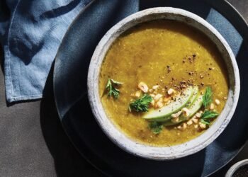 Leek, Apple, and Hazelnut Soup