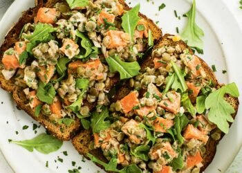 Maple Mustard Lentils, Sweet Potatoes, and Herbs Recipe