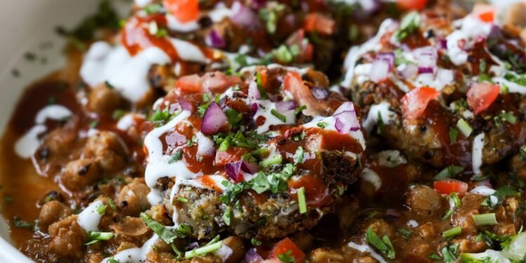 Tikki Chole (Potato Patties with Chickpea Curry)