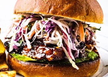 Korean tofu burger – Lazy Cat Kitchen