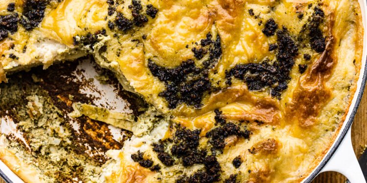 Wild garlic vegan lasagne – Lazy Cat Kitchen