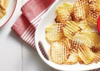 Air Fryer Waffle Fries with Dipping Sauce