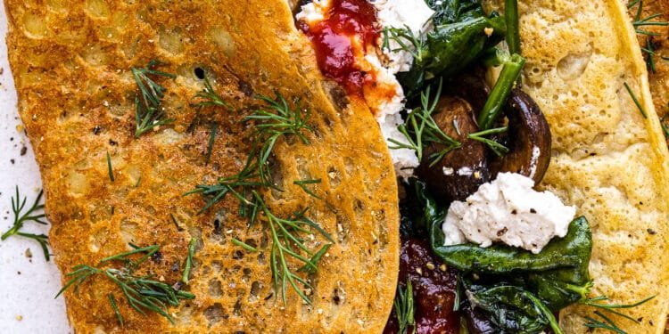 Savoury tofu pancakes – Lazy Cat Kitchen