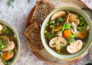 [RECIPE] Brothy Chicken & Mushroom Soup