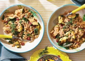 Charred Lemon and Zucchini Pasta