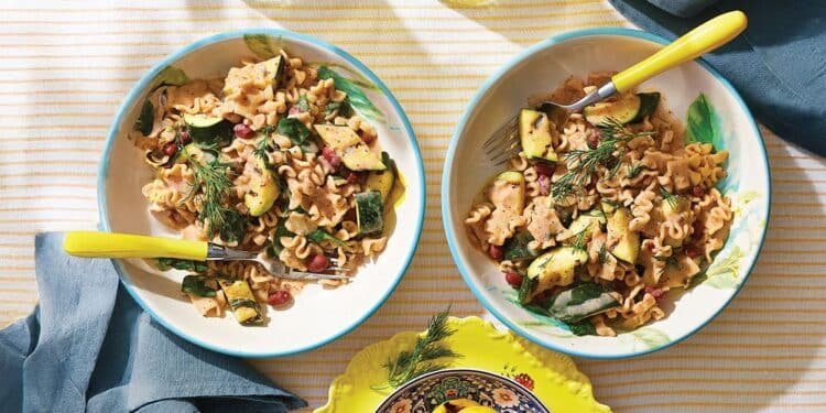 Charred Lemon and Zucchini Pasta