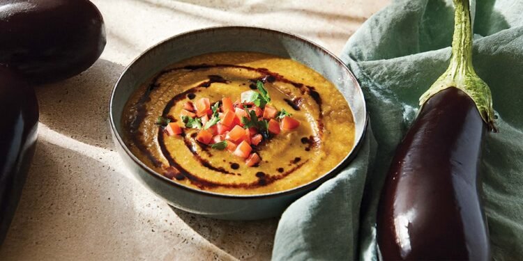Creamy Roasted Eggplant Soup Recipe