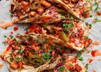 Gochujang Tacos with Yum Sauce Slaw