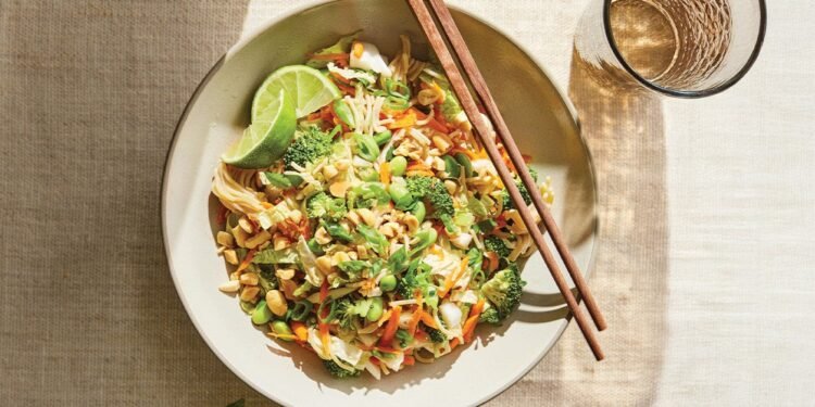 Thai-Style Slaw with Peanuts and Ramen Noodles Recipe