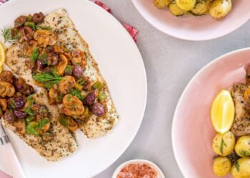 [RECIPE] Baked Fish with Mushroom Caponata