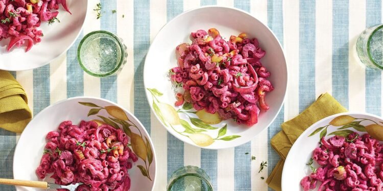 Easy, Creamy Beet Pasta